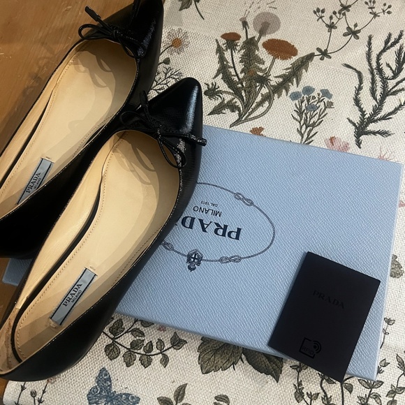 Prada Saffiano Leather Ballet Flats - Picture 6 of 9